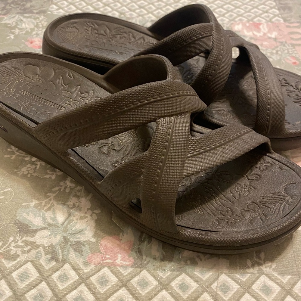 Skechers Foamies Brown Sandals (Size 10)